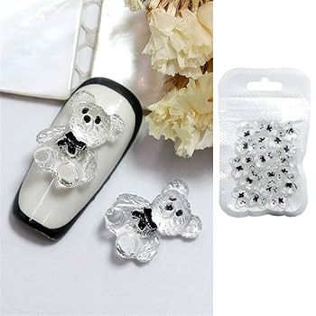 Amazon | DUOLEIMI ネイルパーツ くま 熊 ネイルデコパーツ 立体